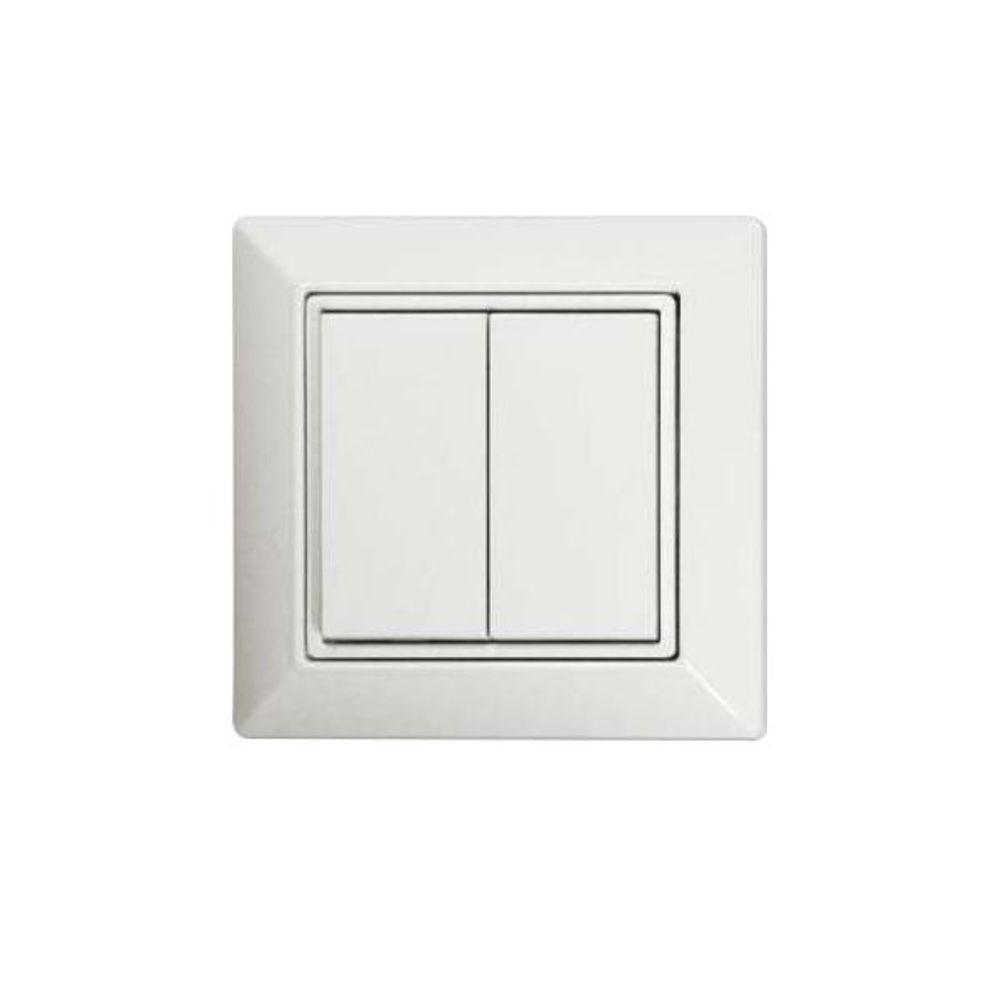 Casambi EasyFit Wire & Battery Eser Wall Switch 2 gange hvid