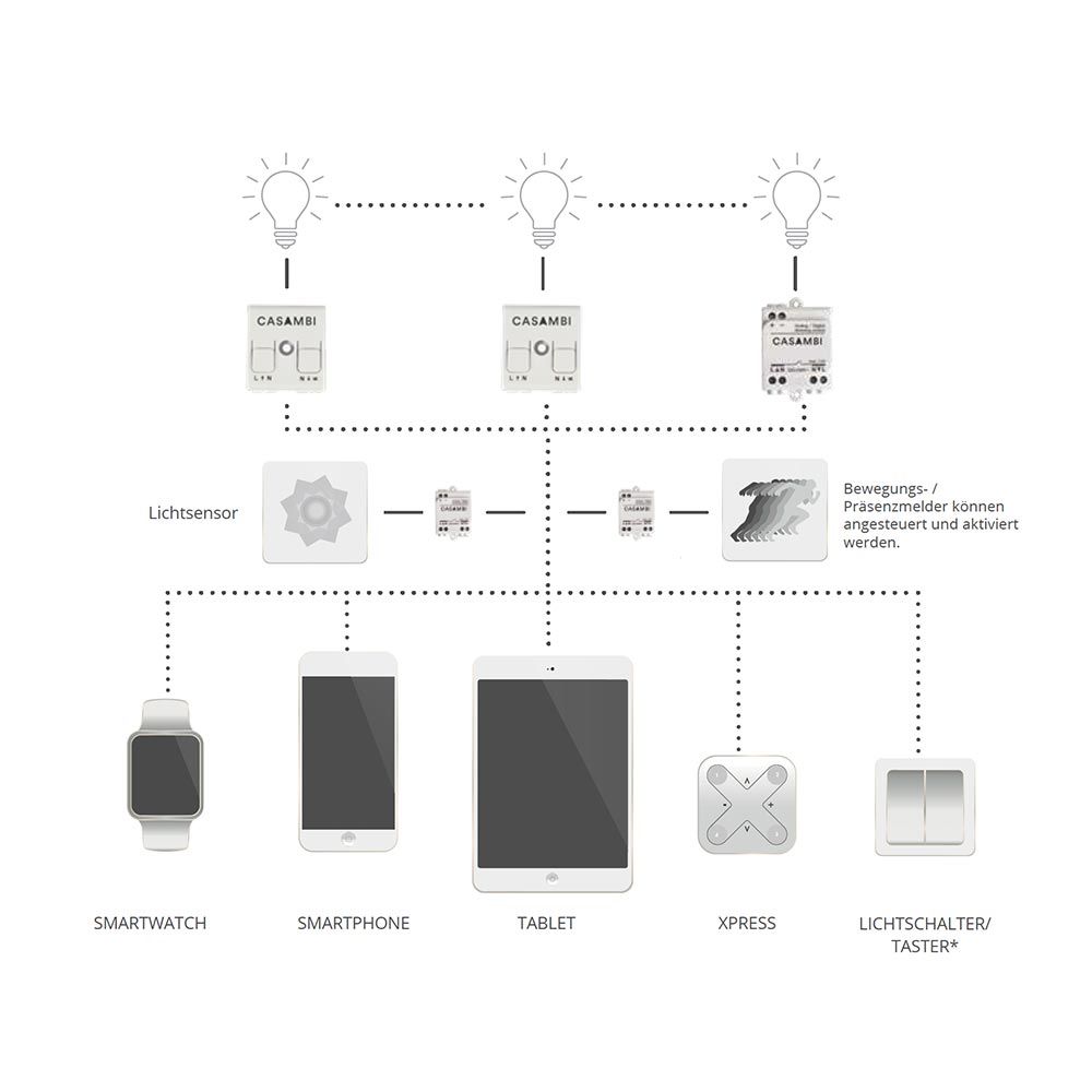 Strisce LED di modulazione del controller di alimentazione del modulo CASAMBI V2