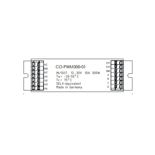 Casambi V2 Modul Power Controller Pulsweitenmodulation LED-Strips Ansteuerung Modul CO-PWM300 mit 300W.