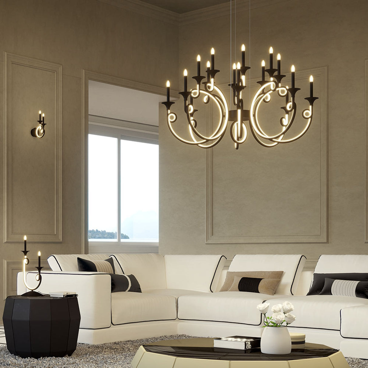 LED-Wandleuchte Chateau 2-flammig