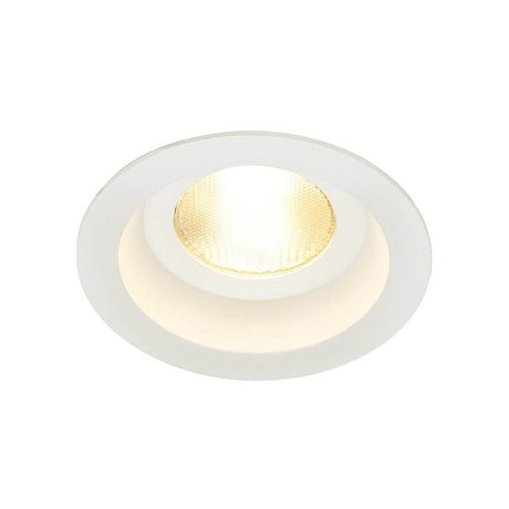 Contone LED Downlight White round Warm White IP44 - elegant recessed ceiling light with dimmable warm white.