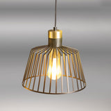 Cage 1 pendentif lampe Ø 30 cm noir avec version en laiton