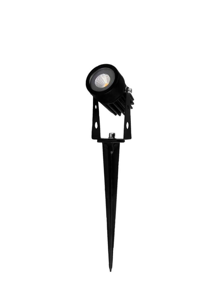 Calix LED Außenspießleuchte 3000K Schwarz IP65 mit schwarzem Aluminium und Glasdesign
