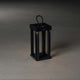 Cannes Outdoor USB-Laterne in Schwarz, 42 cm hoch, dimmbar, ideal für den Außenbereich.
