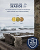 Canto 2 LED Wandleuchte Seaside IP44 mit gold- und messingfarbener Oberfläche, entworfen für den Einsatz am Meer.