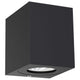 Canto Kubi 2 LED Wandleuchte Seaside IP44 in minimalistischer schwarzer Gestaltung