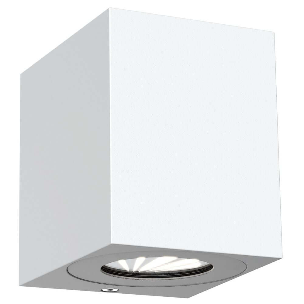 Canto Kubi 2 LED Wandleuchte Seaside IP44 in minimalistischer quadratischer Form mit Lichtabstrahlung nach oben und unten