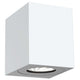 Canto Kubi 2 LED Wandleuchte Seaside IP44 in minimalistischer quadratischer Form mit Lichtabstrahlung nach oben und unten