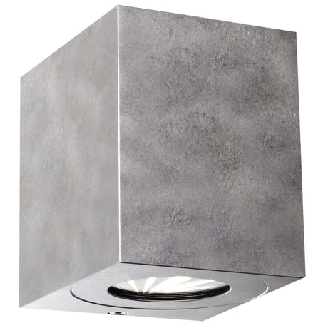 Canto Kubi 2 LED Wandleuchte Seaside IP44 in modernem, minimalistischem Design aus grauem Material.