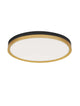 Cantria LED Deckenleuchte 3000K Schwarz, Gold von Nova Luce - elegante Deckenleuchte mit goldener Umrandung