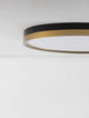 Cantria LED Deckenleuchte 3000K Schwarz, Gold an Decke montiert, elegantes Design, warmweißes Licht