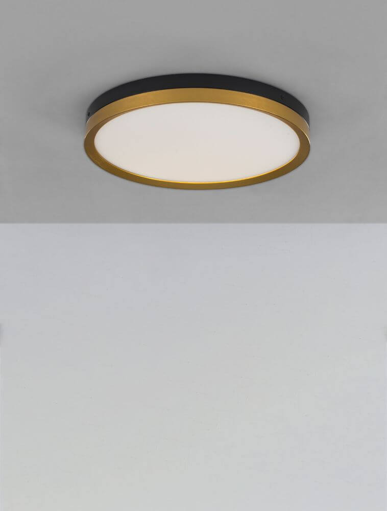 Cantria LED Deckenleuchte 3000K Schwarz, Gold an einer Decke