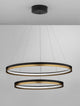 Cantria LED Pendelleuchte 2-flammig Ø 80cm 3000K Schwarz, Gold in modernem Design mit harmonischer Beleuchtung.