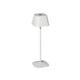 Weißer Capri USB-Tischleuchte mit dimmbarer Lichtstärke und wechselbarer Lichtwärme (2700/3000K)
