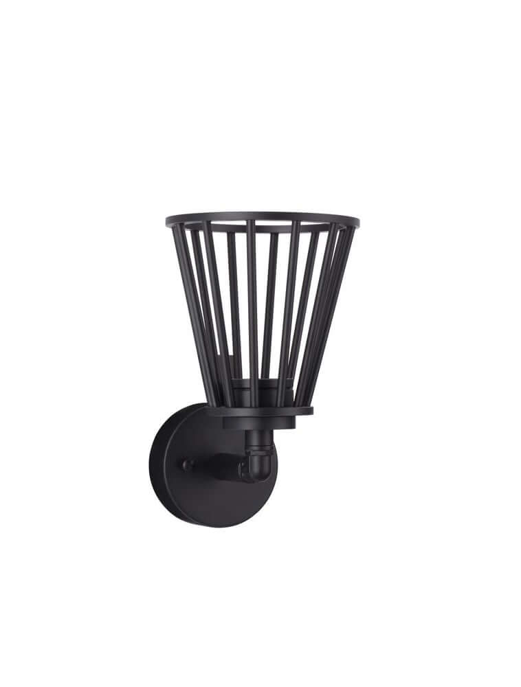 Carina LED Außenwandleuchte 3000K Schwarz IP65 an einer Wand montiert in elegantem Design.