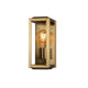Außen Wandleuchte Carpi im Vintage-Look IP44, stilvolle Wandleuchte aus Stahl in Gold.