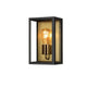 Carpi Wandleuchte Stahl IP44 aus Metall mit klarem Glas, E27 Fassung, in modernem Design.