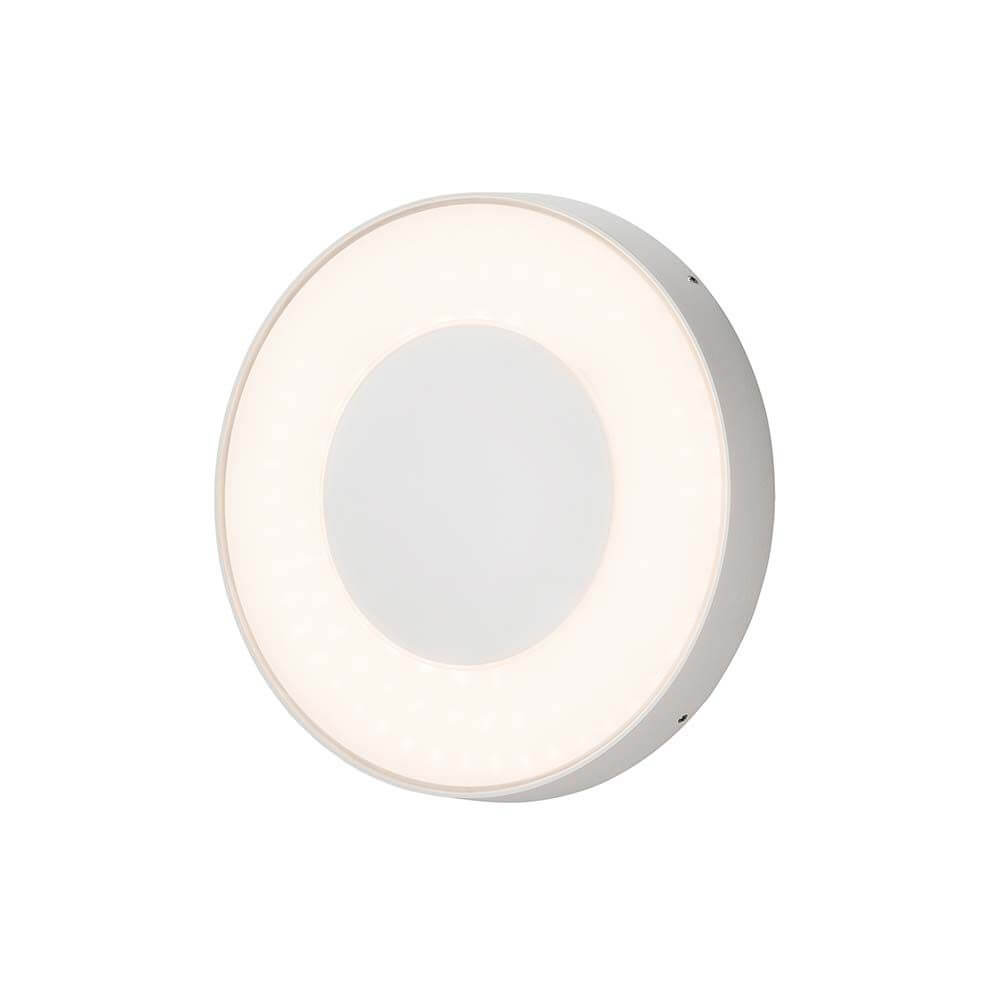 Carrara LED Außenwand- & Deckenlampe Ø 27cm CCT Weiß mit modernem Design und warmem Licht.