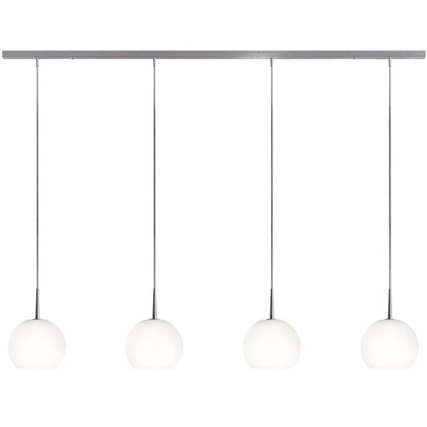 Casablanca Esstischlampe Ball 4-flammig mit opalweißen Glaskugeln als elegante Pendelleuchte über dem Esstisch