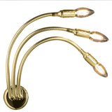 Catellani & Smith Turciù 3 LED Wandlampe mit flexiblen Armen in gold.