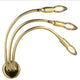 Catellani & Smith Turciù 3 LED Wandlampe Flex mit flexiblen Armen und drei Lichtquellen in goldener Ausführung.