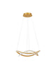 Celestia LED Pendelleuchte 2-flammig Ø 60cm 3000K mit modernem Design und goldener Halterung.