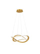 Celestia LED Pendelleuchte 2-flammig Ø 60cm 3000K mit modernem Design in Gold und Weiß.