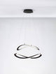 Celestia LED Pendelleuchte 2-flammig Ø 60cm 3000K in modernem Design mit schwebenden Leuchtkörpern.