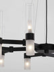 Century Pendelleuchte 20-flammig Ø 85cm Schwarz, Transparent - modernes geometrisches Design der Hängelampe