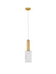 Certa Pendelleuchte Ø 12,5cm Gold mit Klarglas-Schirm für einen eleganten Lichteffekt im Raum.