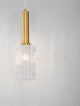 Certa Pendelleuchte Ø 12,5cm Gold mit klarem Glasschirm für elegantes Art déco Flair.