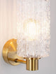 Certa Wandleuchte Gold mit klarem Glasschirm und vergoldeter Wandhalterung für elegantes Art-déco-Interieur.
