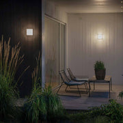 Cesena LED Wand- & Deckenleuchte inkl. Dämmerungssensor, weiße LED Wandleuchte für Terrasse