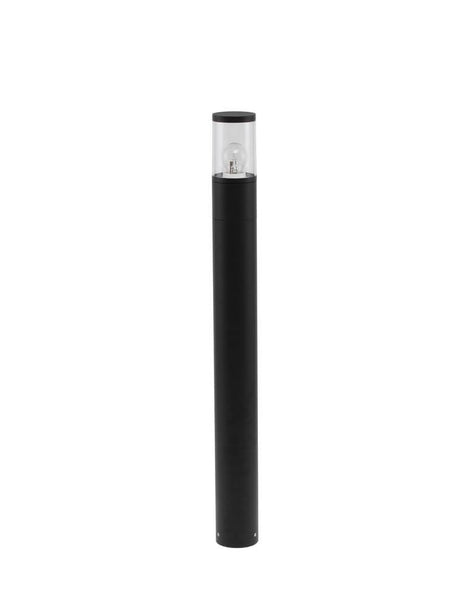 Applique d’extérieur de chemin Cetera noire IP54, luminaire d’extérieur moderne en acrylique et aluminium, élégante finition noire.