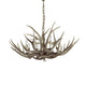 Chalet L Holz Geweih-Lüster Ø 91cm 8-flammig, handwerkgearbeitetes Harz, Metallstruktur, elegante Deckenbeleuchtung.