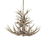 Chalet XL Holz Geweih-Lüster Ø 100cm 12-flammig