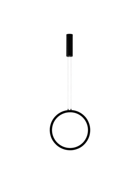 Change LED Pendelleuchte Ø 39,5cm 3000K schwarz, moderne schwarze Ring-Hängeleuchte von Nova Luce