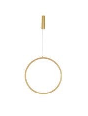 Change LED Pendelleuchte Ø 60cm 3000K Messing, elegante runde Hängeleuchte von Nova Luce mit schlankem Ringdesign