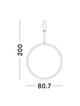 Change LED Pendelleuchte Ø 80,7cm 3000K - Technische Zeichnung mit Maßen.