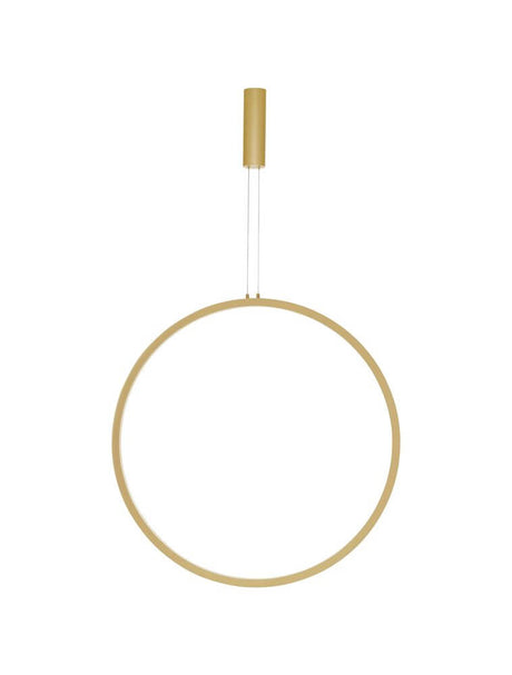 Change LED Pendelleuchte Ø 80,7cm 3000K in elegantem ovalem Design, schwebend an zwei Kabeln.
