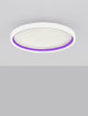 Chet LED Deckenleuchte 2-flammig 2700 5000K Weiß mit lila Randelement.