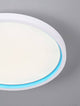 Chet LED Deckenleuchte 2-flammig 2700 5000K Weiß, modern und elegant in Weiß mit blauem Akzent.