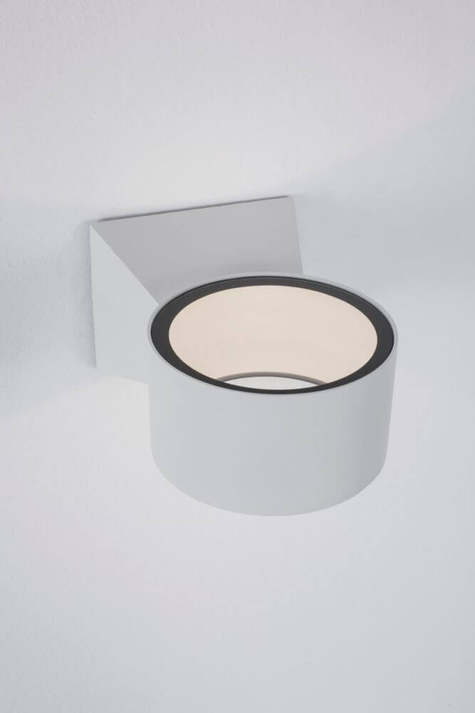 Chez LED Außenwandleuchte Ø 9cm 3000K Weiß IP54, moderne Fassadenleuchte mit minimalistischem Design.