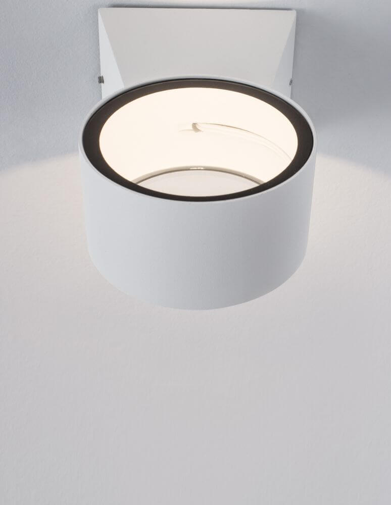 Chez LED Außenwandleuchte Ø 9cm 3000K Weiß IP54 mit modernem Design und angenehmer Lichtstreuung.