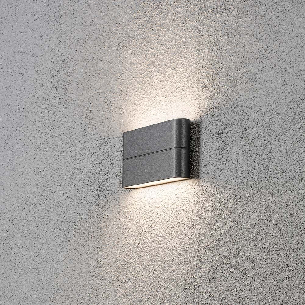 Chieri LED poza lampą ścienną antracyt, szklanka akrylowa opalowa