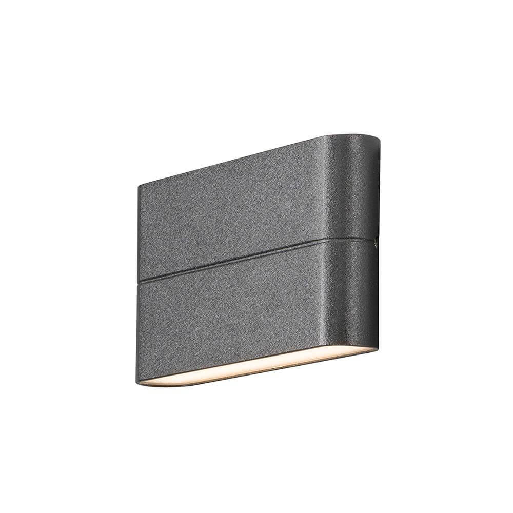 Chieri LED Außen-Wandleuchte Anthrazit, opales Acrylglas im modernen Design für Außenbereiche.