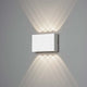 Chieri LED Außen Wandleuchte IP54 in Weiß, moderne 2-flammige Lichtquelle für Außenbereiche.