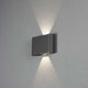 Chieri LED Außen Wandleuchte Up & Downlights in Anthrazit mit verstellbarem Lichtwinkel für Außenbereich.