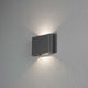 Chieri LED Außen Wandleuchte Up & Downlights in Anthrazit mit verstellbarem Lichtwinkel und IP54 Schutz.