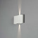 Chieri LED Außen Wandleuchte Up & Downlights in Weiß, verstellbares Licht für die Wandgestaltung.